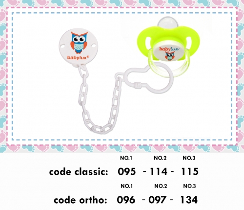 Pacifiers orthodontic chains and Classic