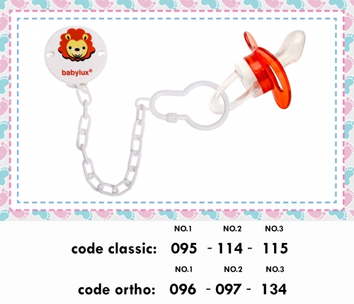 Pacifiers orthodontic chains and Classic