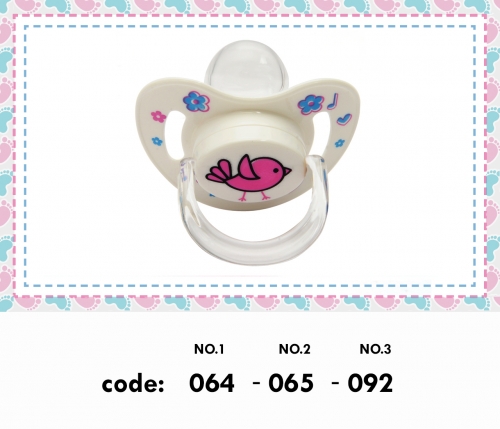 Patterned orthodontic silicone pacifier