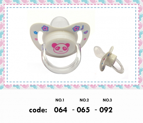 Patterned orthodontic silicone pacifier